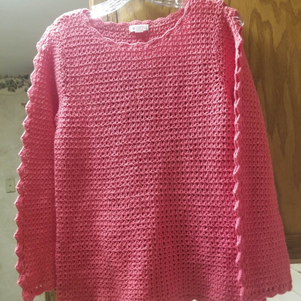 WESTPORT WOMENS SWEATER  PINK SIZE L